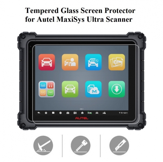 Tempered Glass Screen Protector for Autel MaxiSys Ultra Scanner - Click Image to Close